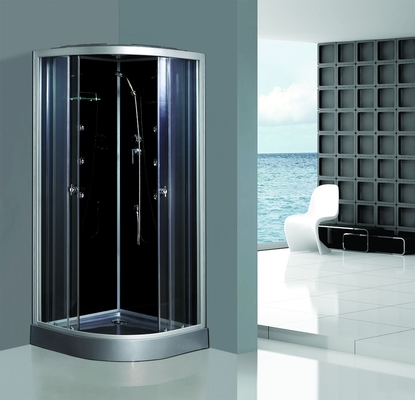 Enclosed Framed Shower Glass Doors , Custom Glass Shower Walls Black Back