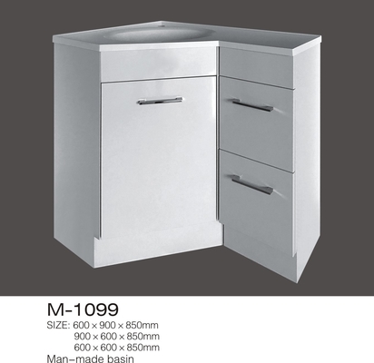 Duurzame MDF Badkamersijdelheid, DIY-de Ijdelheid van de Hoekbadkamers Twee Laden