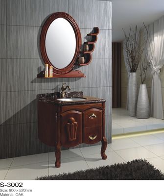 24 duim Ijdelheid Één Deur Twee van de 48 Duim de Stevige Houten Badkamers de Spiegel Ceramisch Bassin van de Ladecirkel